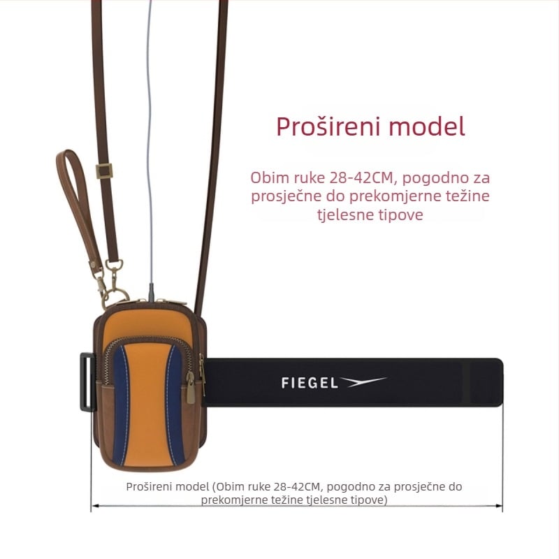 Torba za ruku za telefon za trčanje - unisex, PU materijal, prozračna, za vanjske sportove, urbanog jednostavnog dizajna