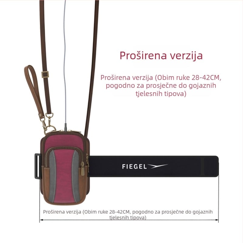 Torba za ruku za telefon za trčanje - unisex, PU materijal, prozračna, za vanjske sportove, urbanog jednostavnog dizajna