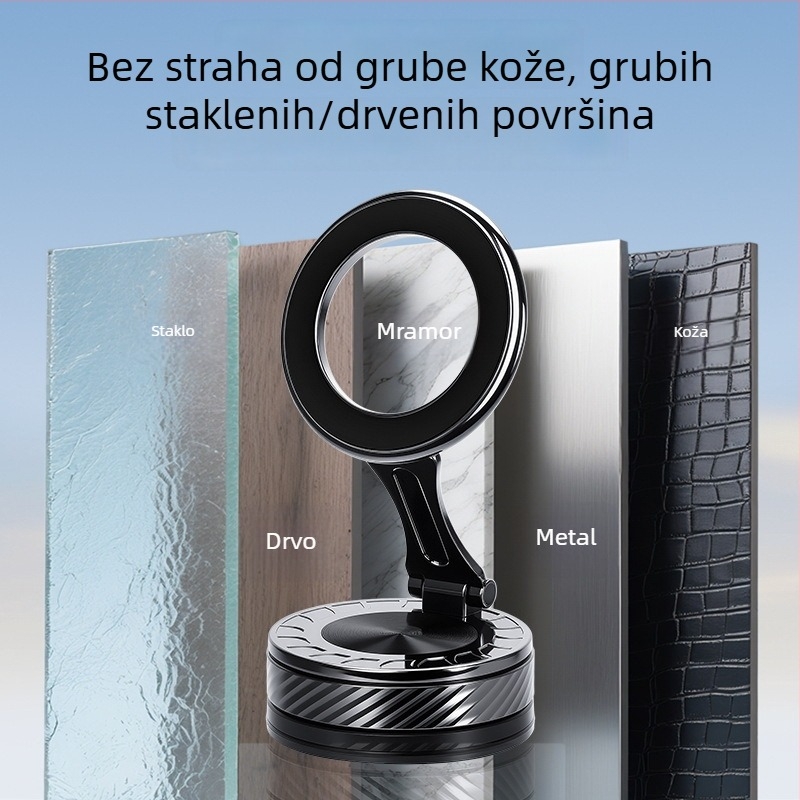 Coolred držač za mobitel u autu s usisnim stalkom, okretno i sklopivo, za nadzornu ploču, cinkova legura