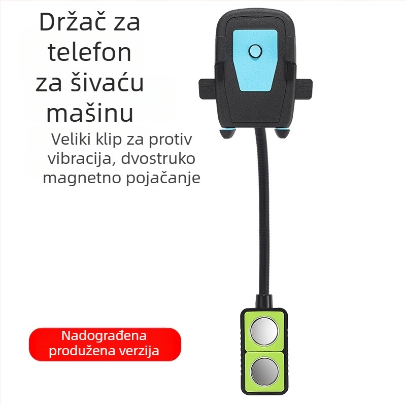 Otporn na udarce držač telefona za šivaće strojeve, magnetsko pričvršćivanje, 360° rotacija