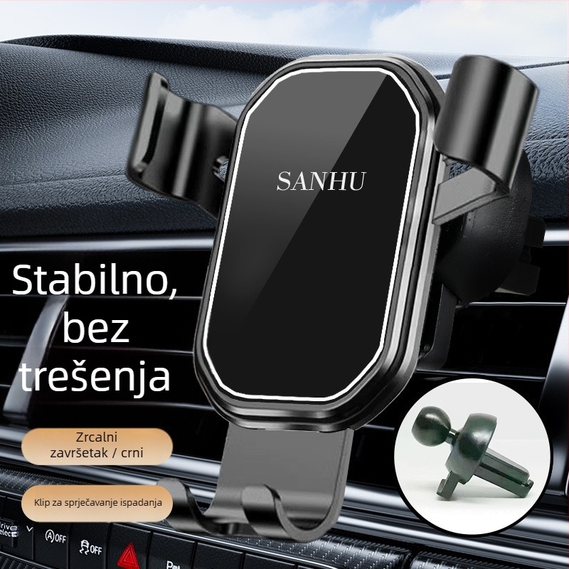 Držač za telefon u automobilu s gravitacijskim nosačem za otvor za ventilaciju – navigacijska podrška, univerzalna kompatibilnost, mogućnost prilagodbe