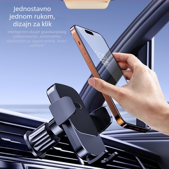 Držač za telefon za ventilaciju automobila s navigacijskim držačem, univerzalni, montaža kukom, prilagodljiv, moderan stil