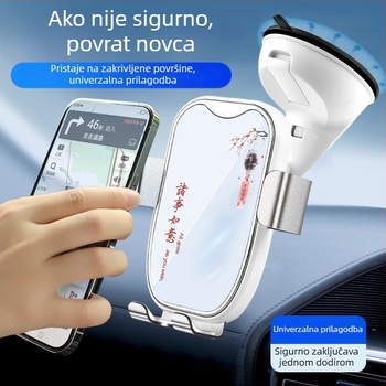 Stable Egg auto držač za mobitel s vakuumskom osnovom, univerzalna kompatibilnost, minimalistički dizajn, bez baterije