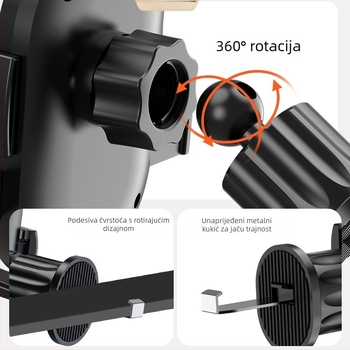 Držač za mobitel u automobilu s gravitacijskim držačem na otvor zraka – universalno, minimalistički stil, 5W