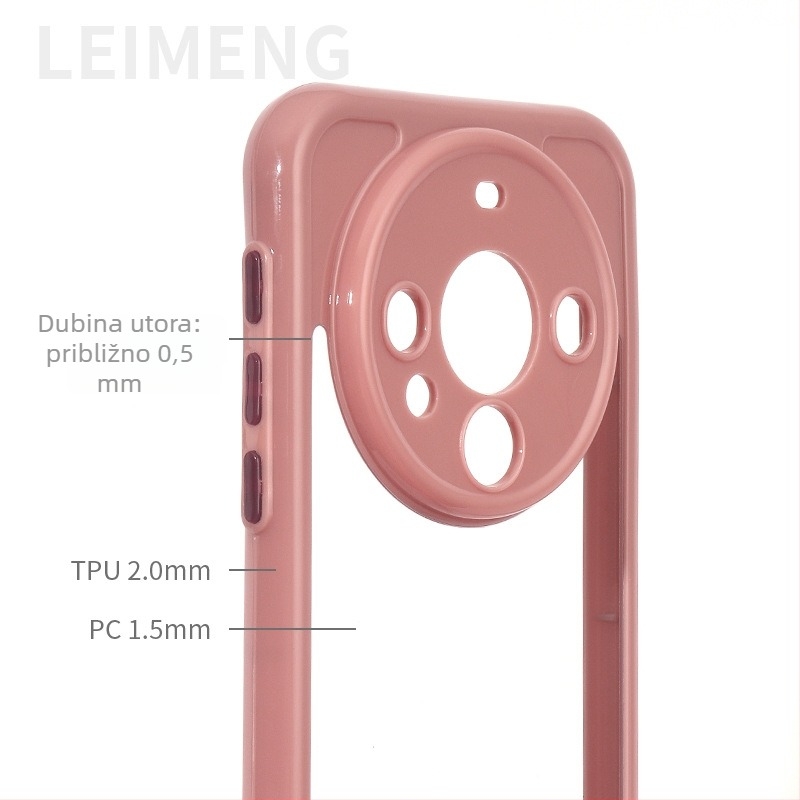 Futrola Huawei Mate60 / P70 Pro krem boje s reljefnim žljebovima, DIY epoksidna smola, 2-u-1 akril