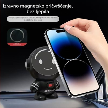 Držač za telefon za automobil na ploči – magnetski, 360° rotacija, ljepilo za montažu, univerzalna kompatibilnost