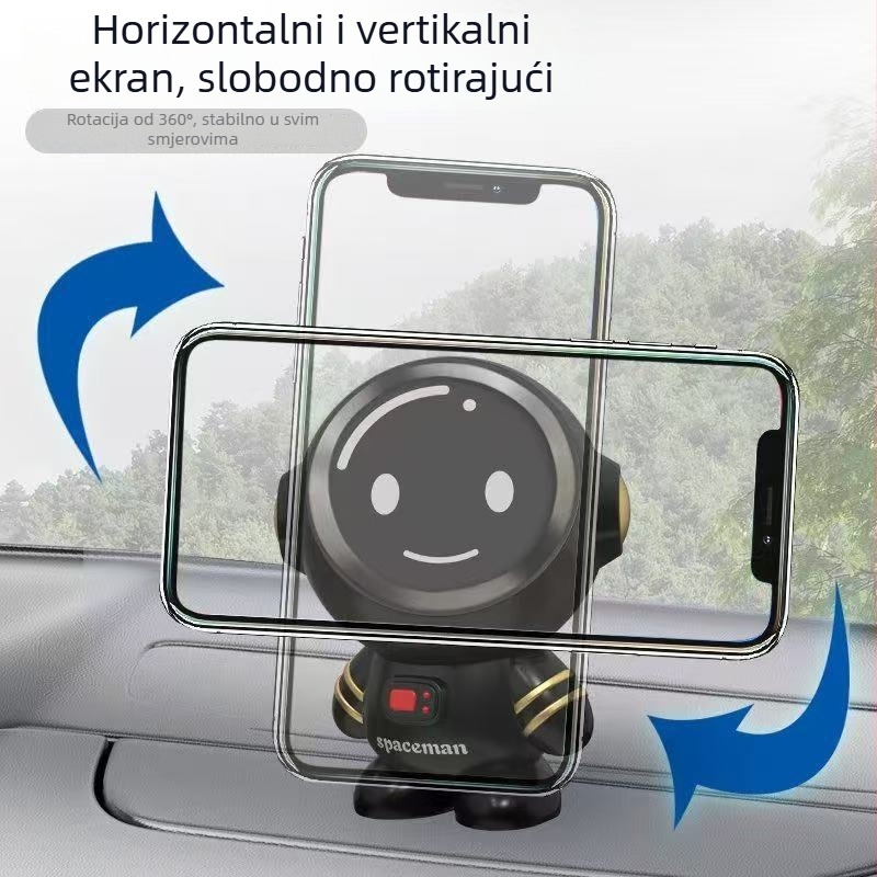 Držač za telefon za automobil na ploči – magnetski, 360° rotacija, ljepilo za montažu, univerzalna kompatibilnost