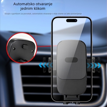 Auto držač za telefon, podesiv po visini, sklopiv, s velikom vakuumskom čašom, 360° rotacija, universalni držač ploče.