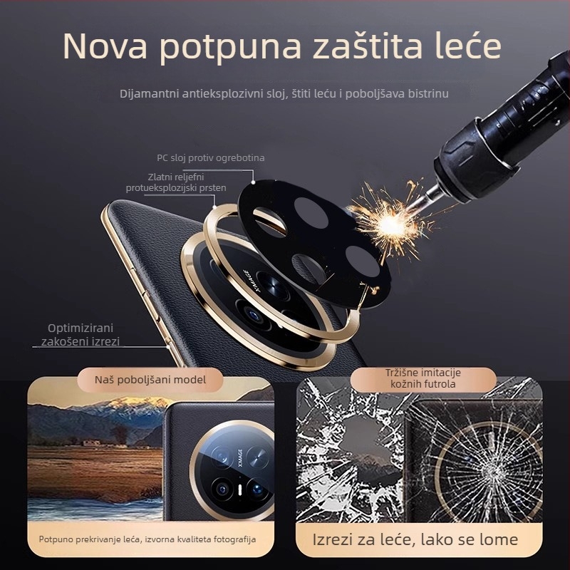 Kožna futrola Huawei Mate70 Pro s punom zaštitom objektiva, vrhunska tekstura kože, anti otisci prstiju, otporna na padove