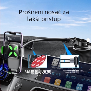Držač za mobitel u automobilu Road Myers X034, plastični, univerzalna kompatibilnost