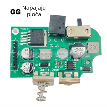 Ploče za napajanje i zvuk za Sega Game Gear GG s zaslonom visoke svjetline