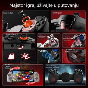 D8+ USB-C Bluetooth dvostruki način upravljača za mobitel, tablet i Nintendo Switch – Plug-and-Play