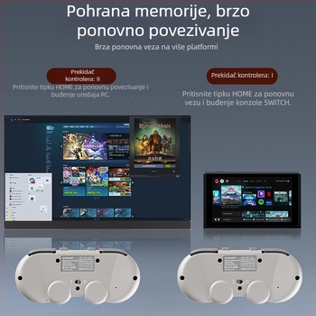 Q10 bežični Bluetooth gamepad za Switch, PC i mobilne uređaje (USB sučelje)