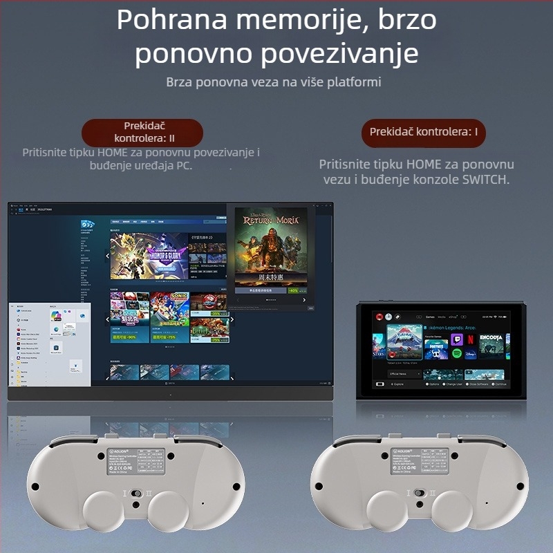 Q10 bežični Bluetooth gamepad za Switch, PC i mobilne uređaje (USB sučelje)