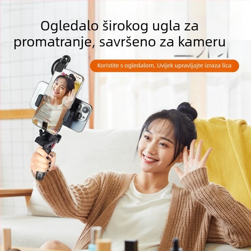 Auto držač telefona s teleprompter značajkama za stolnu ili ručnu upotrebu - prenosiv, spreman za podnaslove (Plastika; Nije moguće prilagoditi; Marka: Other; Stil: General)