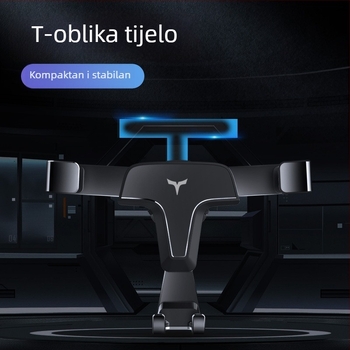 Gravitacijski držač telefona za automobil za ventilaciju, metalni, ljepilnog tipa