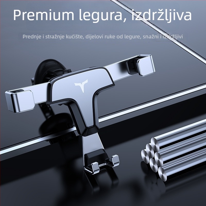 Gravitacijski držač telefona za automobil za ventilaciju, metalni, ljepilnog tipa