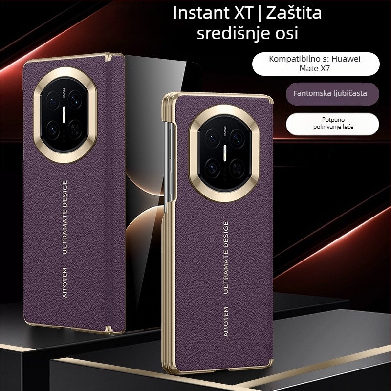 Huawei Mate X7 kućište za preklopni zaslon, magnetsko punjenje, kolekcionarsko izdanje, zaštita s dvostrukom središnjom osi, tvrdi kućište