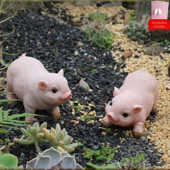 Slatko prasiće od smole za vrt – pastoralni stil, mini bonsai krajolik dekoracija (Materijal: Smola; Brend: Zhuo Hua; Stil: Pastoralni; Kategorija: Životinje; Namjena: Dekor vrt/dvorište)