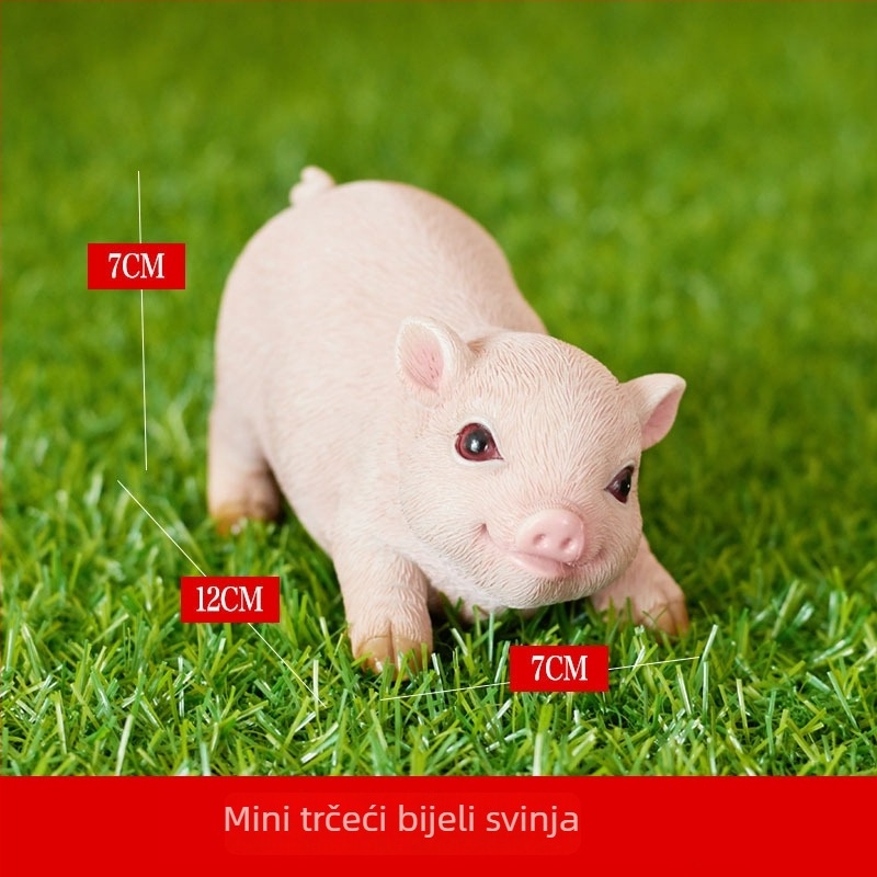 Slatko prasiće od smole za vrt – pastoralni stil, mini bonsai krajolik dekoracija (Materijal: Smola; Brend: Zhuo Hua; Stil: Pastoralni; Kategorija: Životinje; Namjena: Dekor vrt/dvorište)