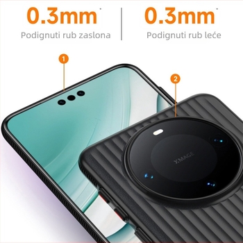 Protuklizni magnetski trak za zaštitno kućište Huawei Mate80 Pro Max, tekstura valovite mreže i mat završni sloj