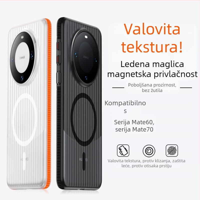 Protuklizni magnetski trak za zaštitno kućište Huawei Mate80 Pro Max, tekstura valovite mreže i mat završni sloj