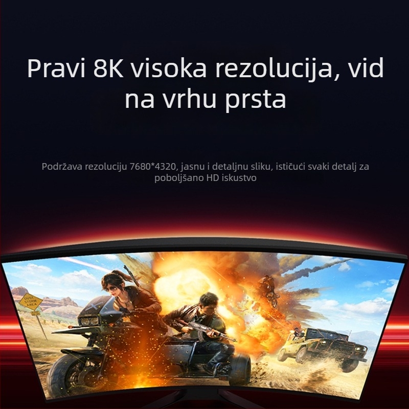 DisplayPort 2.1 kabel, DP-to-DP patch kabel, 40Gbps UHBR10, model JK-DP-107, ISO 9001 certificiran