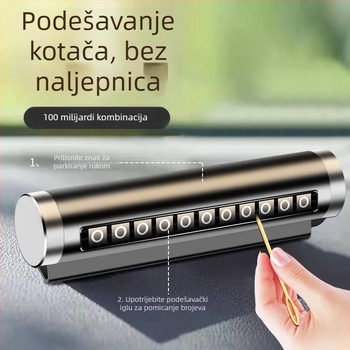 Dočasna pločica za broj parkiranja autom – 2D zaštita od sunca, držač broja mobitela, Tip 20213, Materijal: Drugo