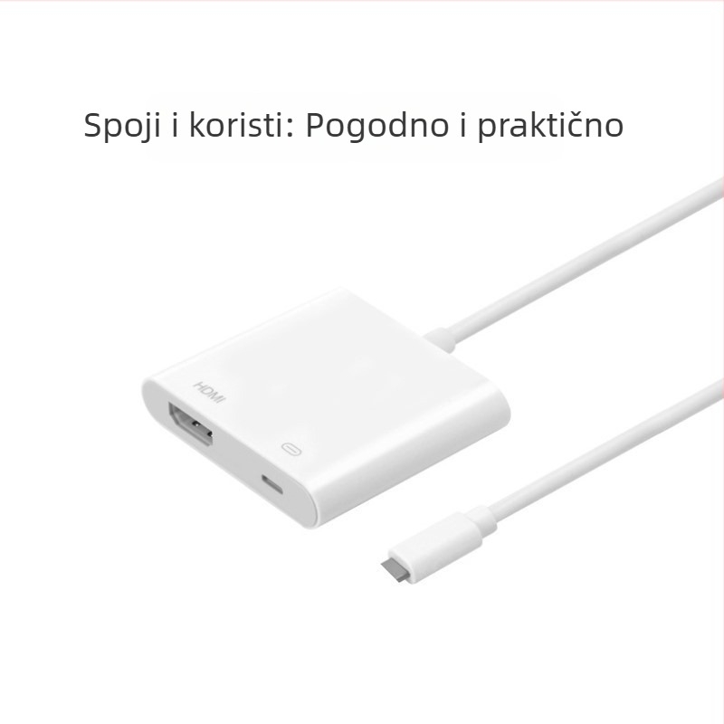 iPhone Lightning na HDMI adapter – bakrena žica, HDMI sučelje, plastično kućište