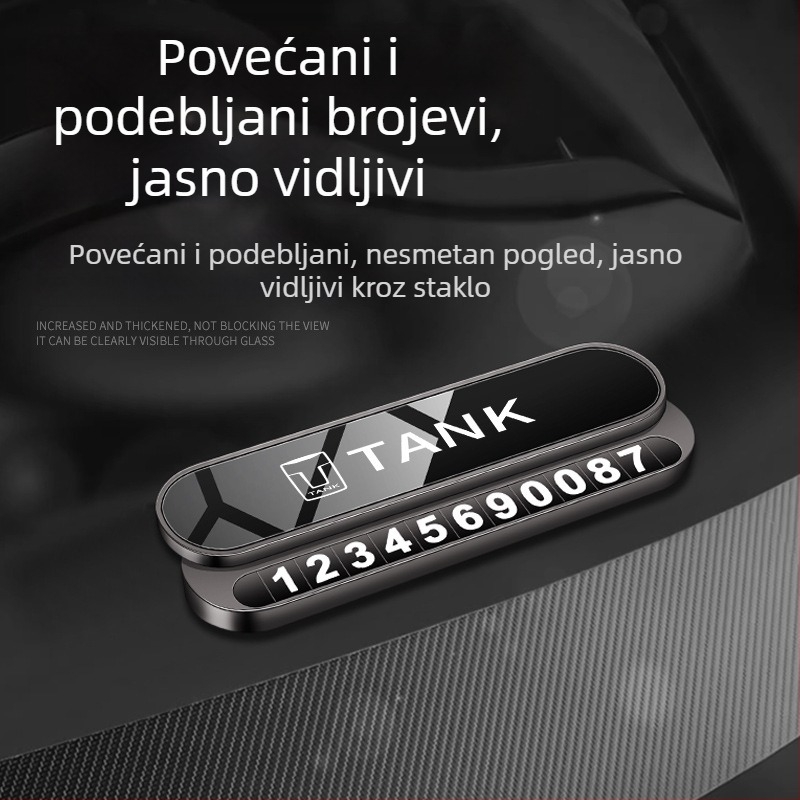 Sklopiva metalna privremena tablica za parkiranje za Tank 300, Wey Tank500, 400 i 700