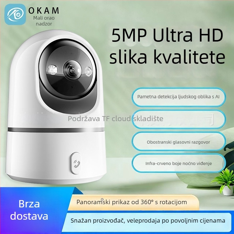 Feikaiya Ky-k02w Bežično inteligentna kućna kamera s kontrolom putem mobilne aplikacije, 1080p HD, Noćni vid, Unutarnja upotreba