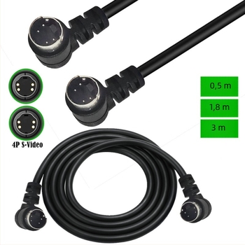 S-Video kabel, 4-pinski SVHS, za kamere i kućno kino, Ere/yirui YR-SV4-A1, goli bakreni vodič