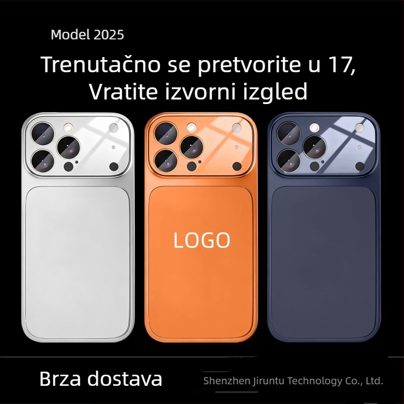 Zaštitna futrola za iPhone 17 Pro Max s povećanim prozorom za pregled, akrilni zaštitnik leće, otporna na padove, otporna na otiske prstiju, hlađenje