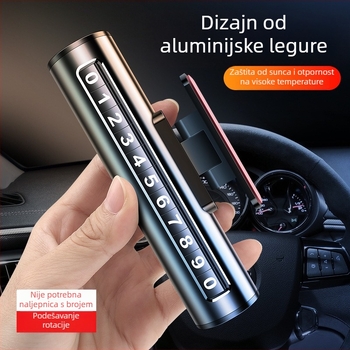 Privremena pločica za parkiranje autom – metal, model CGS-p10, ispis logotipa, licencirana privatna etiketa