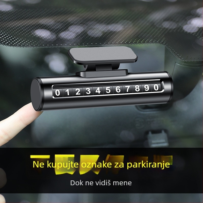 Privremena pločica za parkiranje autom – metal, model CGS-p10, ispis logotipa, licencirana privatna etiketa