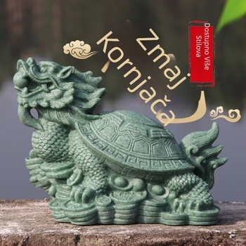 Ukras za akvarij Dragon Kornjača, kineskog stila, mramor, smola