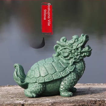Ukras za akvarij Dragon Kornjača, kineskog stila, mramor, smola