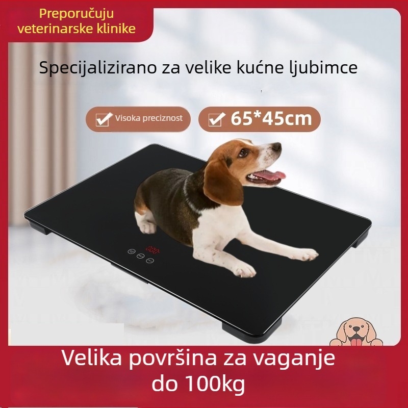 Tianxu Vaga za kućne ljubimce – Elektronička vaga s kapacitetom 100 kg, napajanje baterijama, opća namjena