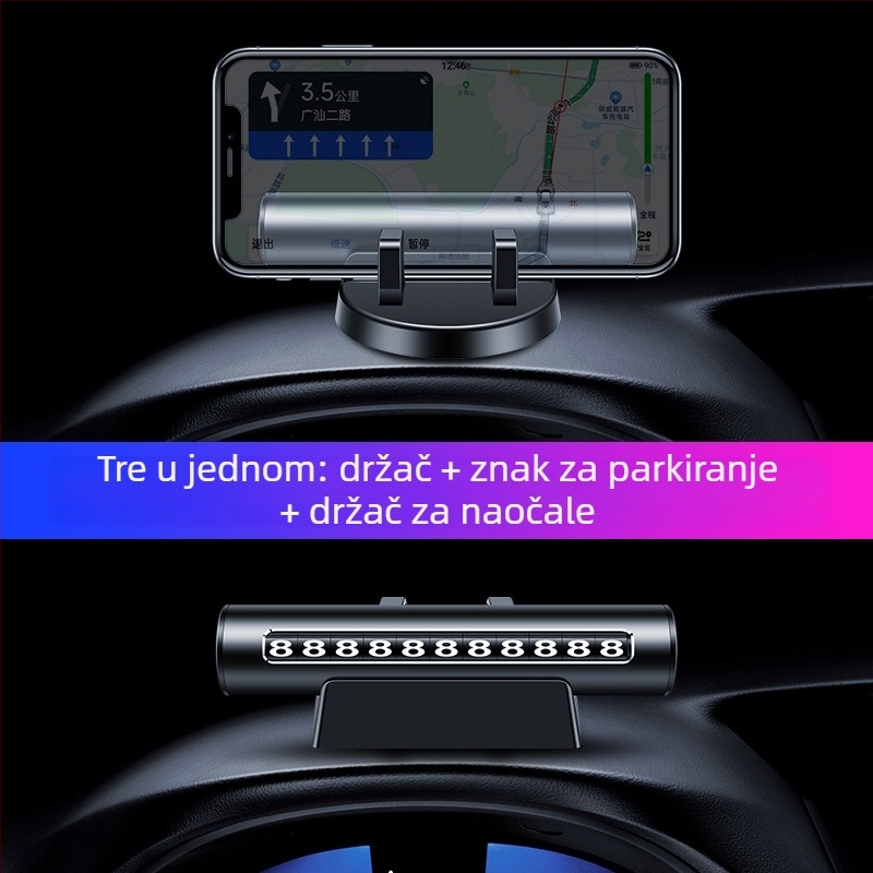 Metalna skrivena pločica broja, s držačem za telefon, otporna na visoke temperature, otisak logotipa