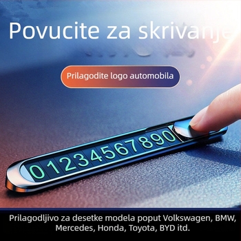 Privremena pločica za parkiranje automobila s telefonskim brojem, skriveni dizajn, zaštita od sunca, kreativna kartica za parkiranje