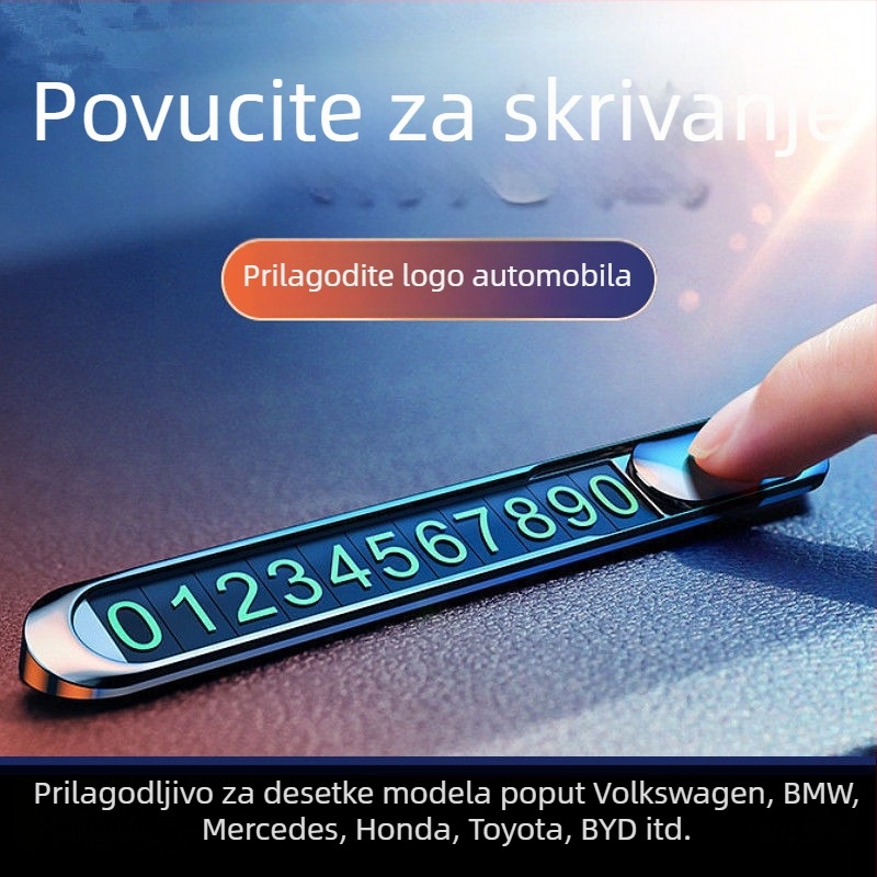 Privremena pločica za parkiranje automobila s telefonskim brojem, skriveni dizajn, zaštita od sunca, kreativna kartica za parkiranje