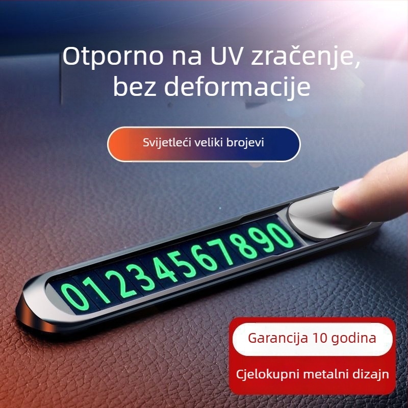 Privremena pločica za parkiranje automobila s telefonskim brojem, skriveni dizajn, zaštita od sunca, kreativna kartica za parkiranje