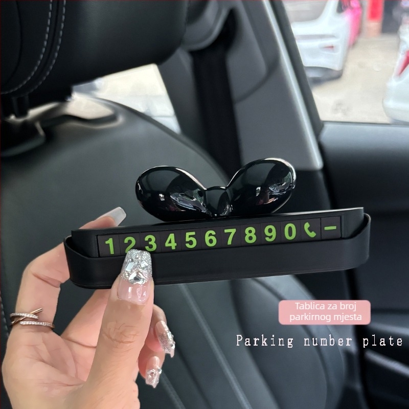 Dopamin tema privremeni znak za parkiranje autom — slatka pločica s telefonskim brojem za premještanje automobila | Brand Flower Rain Night | Materijal: Plastika | Tip: Skriveni | Bez prilagođavanja