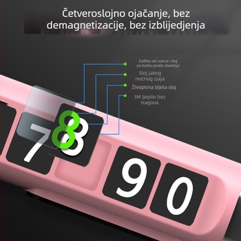 Noćno svjetleća privremena pločica za parkiranje automobila – svijetla, otporna na visoke temperature, model 398