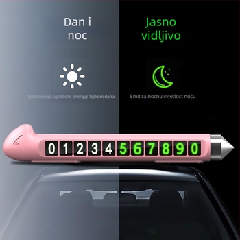 Noćno svjetleća privremena pločica za parkiranje automobila – svijetla, otporna na visoke temperature, model 398