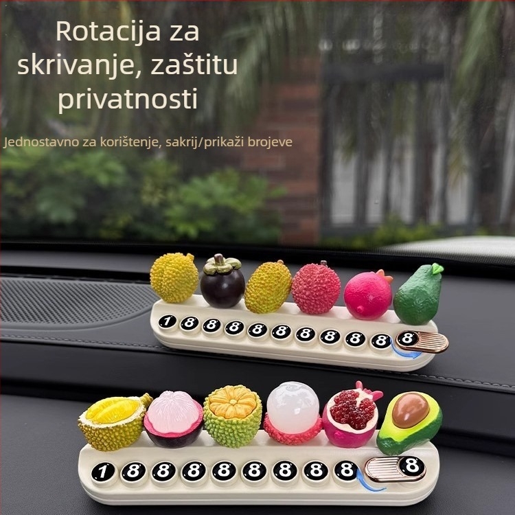 Privremena tablica za parkiranje automobila – slatka, polu-skriven tip (Tip: Polu-skriven; Model: TCK-25015; Ekskluzivni izvoz: Da; Regije prodaje: SEA, NA, NEA, ME, Domaća e-trgovina)