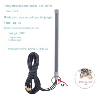 Vanjska CPE antena GPS WiFi, omnidirekcijska, visok dobitak, IP67 vodootporna