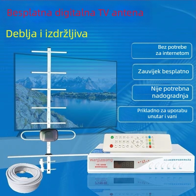 Set-top box za TV bez mreže s unutarnjom antenom za ruralna područja — 1024x1024, 8GB RAM, čip R.s.king