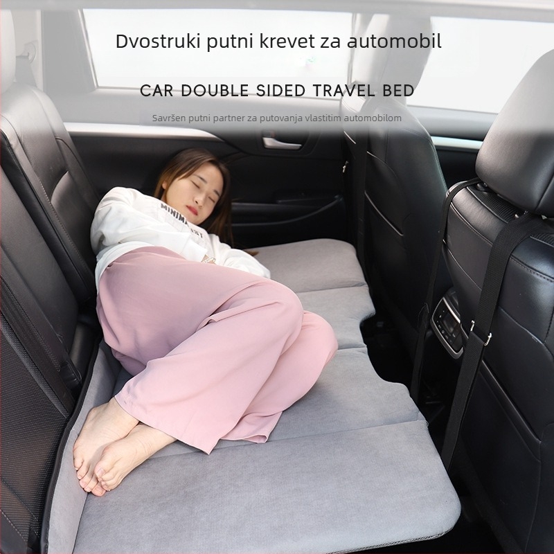 Naduvljiva auto ležaljka – Model ZD-437; Materijal: PVC, vlakna bambusovog ugljena i flocking; Funkcija: auto ležaljka za spavanje; Nosivost: 100 kg; Ručno naduvavanje.