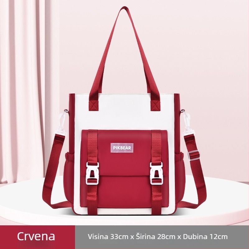 Unisex školska torba s crossbody dizajnom, ultra lagana PU, prozračna i vodootporna, za osnovnu i srednju školu